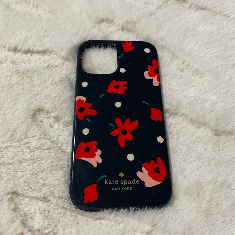 Kate Spade Navy and Red Floral Phone Case